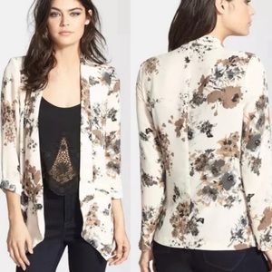 Astr floral draped blazer